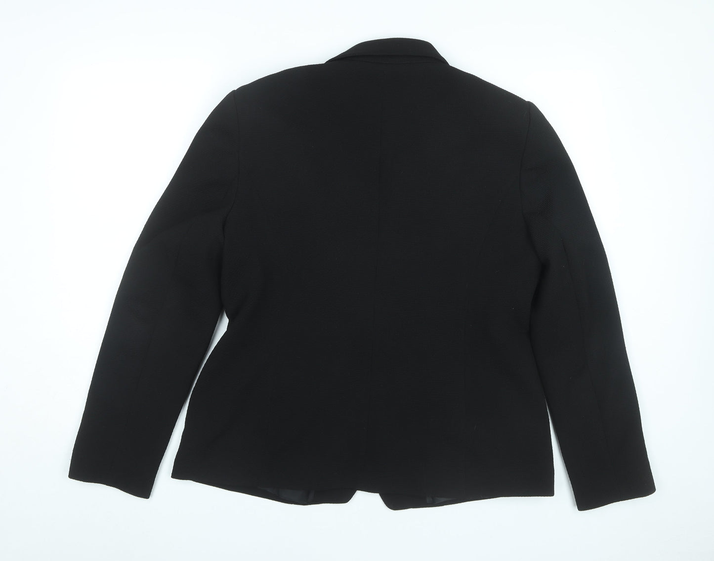 Tu Women Black Size 16 Notch Lapel Blazer Jacket Workwear