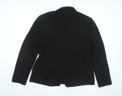 Tu Women Black Size 16 Notch Lapel Blazer Jacket Workwear