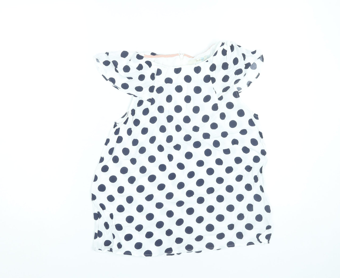 Boden Womens White Polka Dot Viscose Blouse UK 8