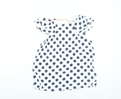 Boden Womens White Polka Dot Viscose Blouse UK 8