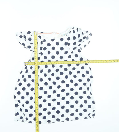 Boden Womens White Polka Dot Viscose Blouse UK 8