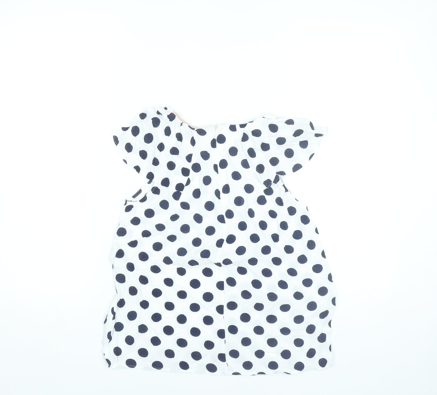 Boden Womens White Polka Dot Viscose Blouse UK 8