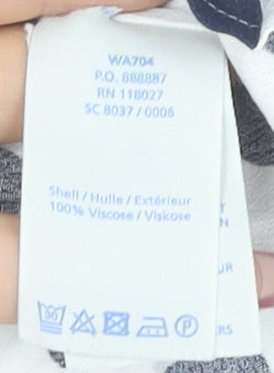 Boden Womens White Polka Dot Viscose Blouse UK 8