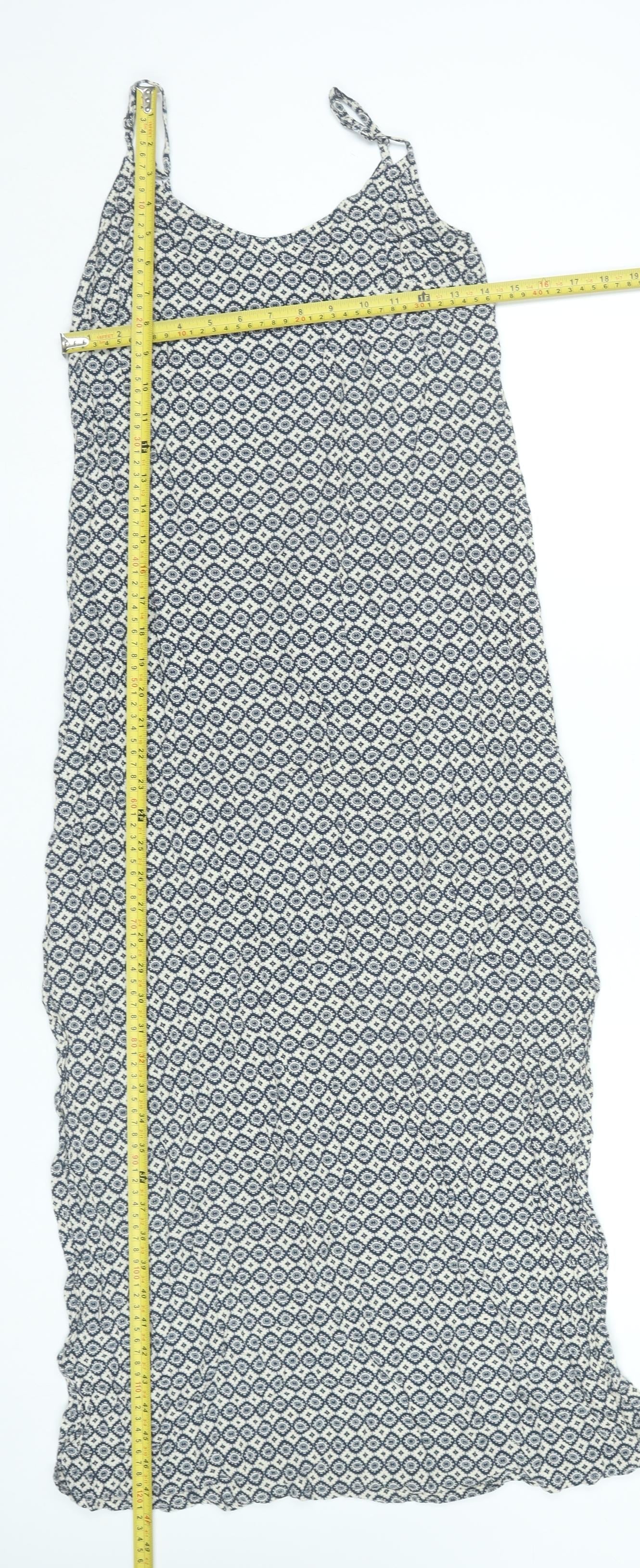 Marks and Spencer Women’s Blue Geometric Maxi Dress Size 10