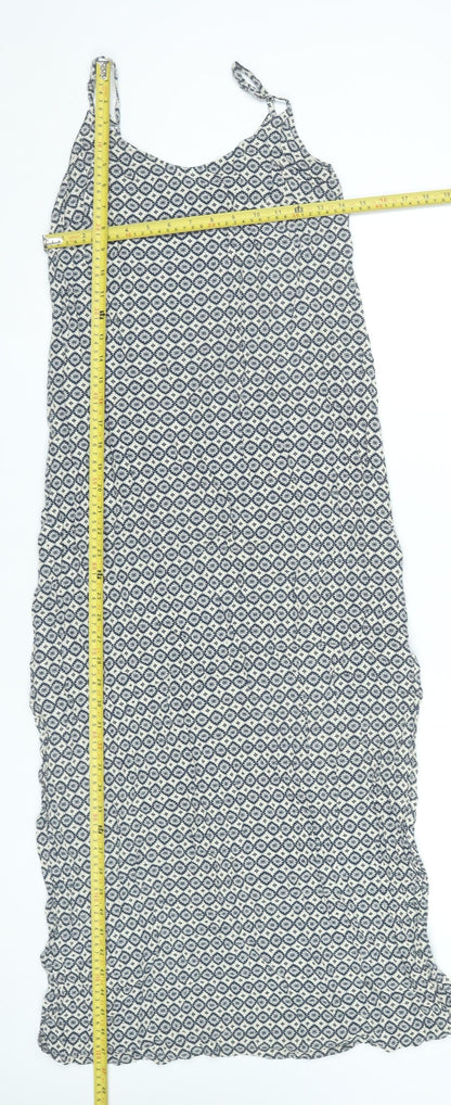 Marks and Spencer Women’s Blue Geometric Maxi Dress Size 10