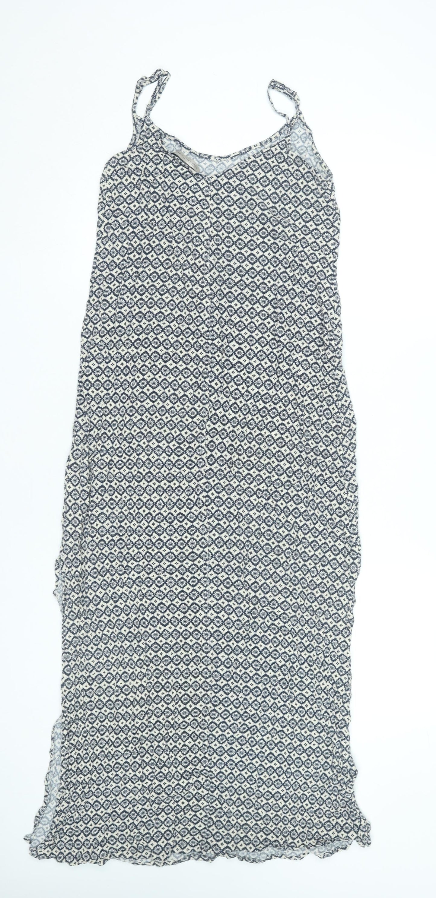 Marks and Spencer Women’s Blue Geometric Maxi Dress Size 10