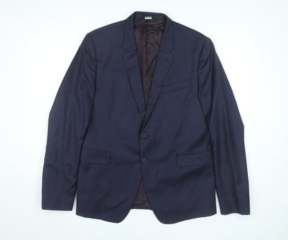 Paul Smith Men Blue 42 Slim Fit Pinstripe Wool Blazer Jacket