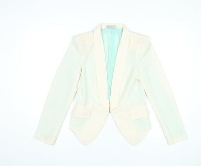 Inspiration Chive Womens Ivory Blazer Jacket L Slim Classic