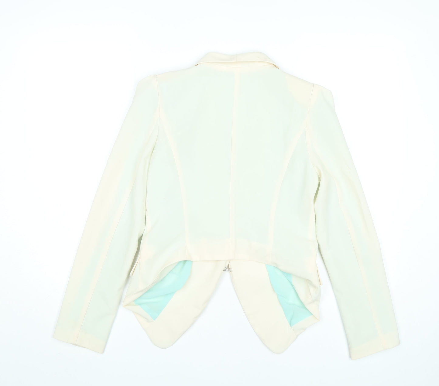 Inspiration Chive Womens Ivory Blazer Jacket L Slim Classic