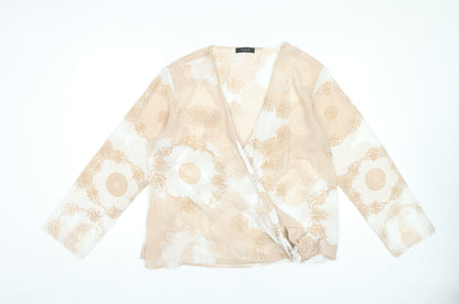 Marks and Spencer Women’s Beige Paisley Wrap Blouse UK 16