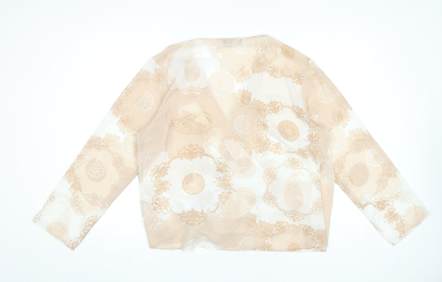 Marks and Spencer Women’s Beige Paisley Wrap Blouse UK 16