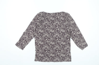 Marks and Spencer Womens Purple Floral Cotton Blouse UK 8