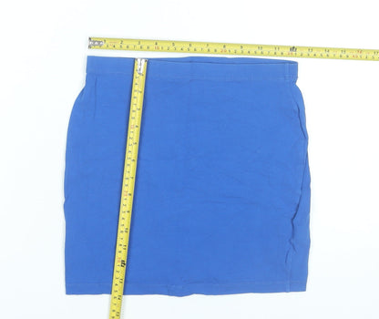 ASOS Women’s Blue Cotton Stretch Pencil Skirt Size 8