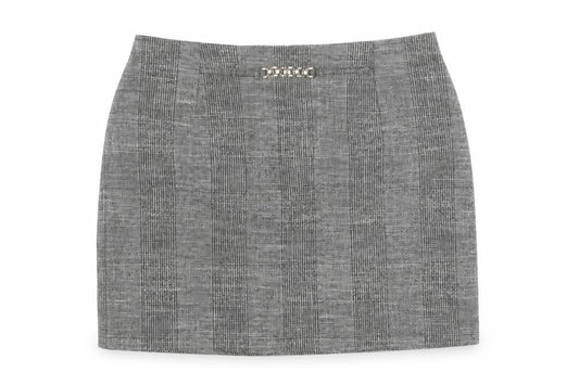 H&M Women’s Grey Check Pencil Skirt Size 12 Workwear Business