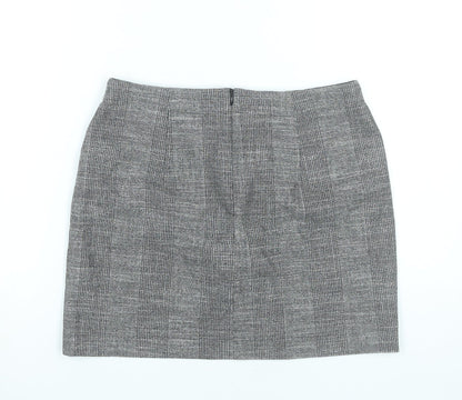 H&M Women’s Grey Check Pencil Skirt Size 12 Workwear Business