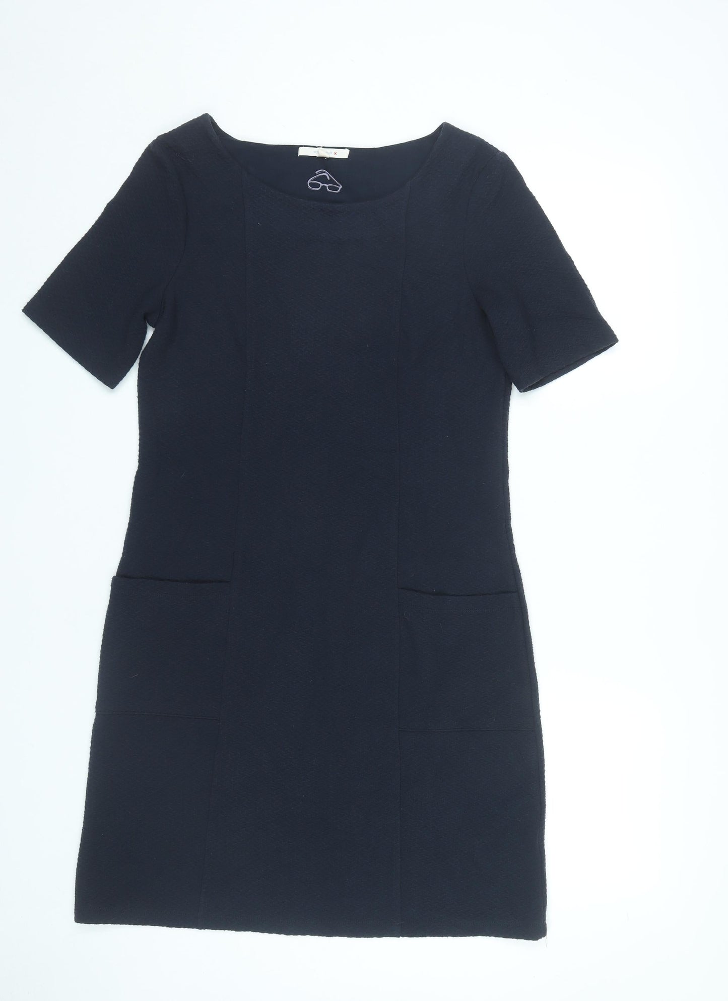 White Stuff Women’s Black Shift Dress Size 10 Knee Length Workwear