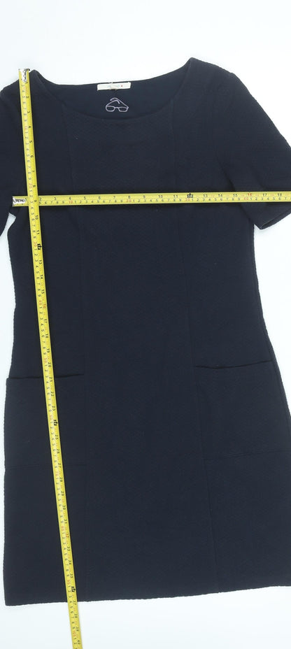 White Stuff Women’s Black Shift Dress Size 10 Knee Length Workwear
