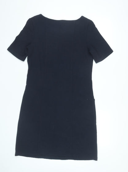 White Stuff Women’s Black Shift Dress Size 10 Knee Length Workwear