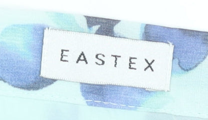 Eastex Women’s Blue Floral A-Line Midi Skirt Size 12 Polyester