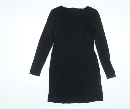 Esprit Women's Black Bodycon Dress M Long Sleeve Knee Length