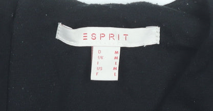 Esprit Women's Black Bodycon Dress M Long Sleeve Knee Length