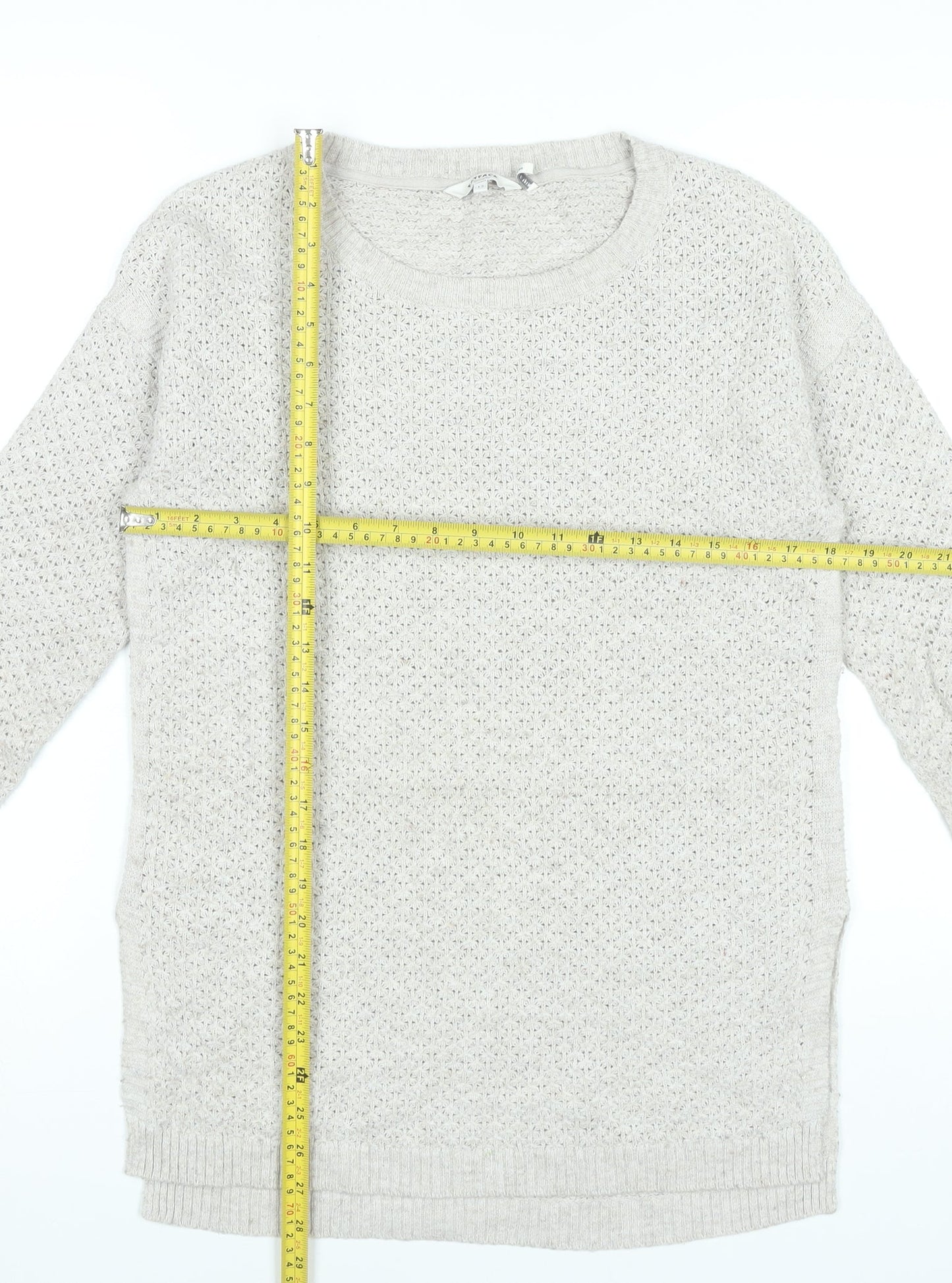 Womens UK Size 12 FatFace Beige Tunic Jumper
