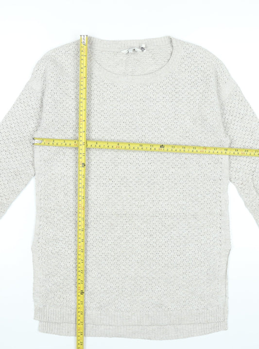 Womens UK Size 12 FatFace Beige Tunic Jumper