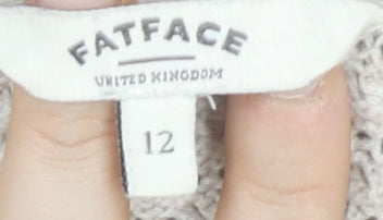 Womens UK Size 12 FatFace Beige Tunic Jumper