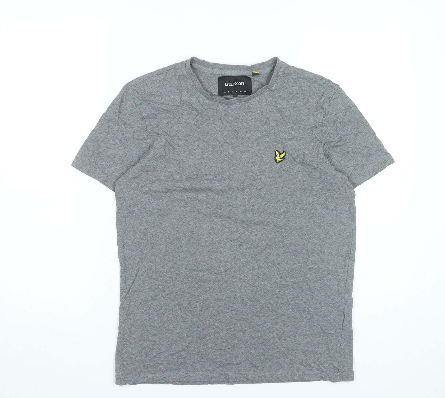 Lyle & Scott Mens Grey Cotton Crew Neck T-Shirt Size M