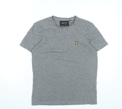 Lyle & Scott Mens Grey Cotton Crew Neck T-Shirt Size M