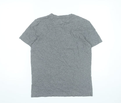 Lyle & Scott Mens Grey Cotton Crew Neck T-Shirt Size M