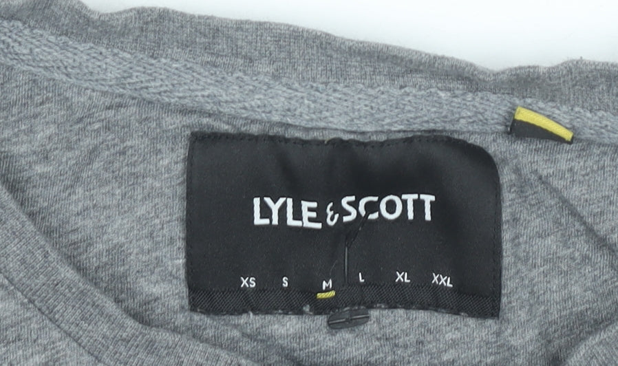 Lyle & Scott Mens Grey Cotton Crew Neck T-Shirt Size M