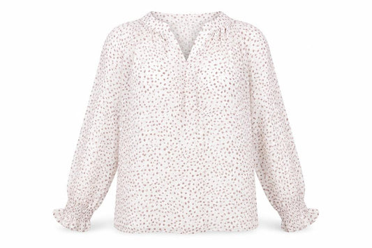 New Look Women’s Pink Polka Dot Long Sleeve Chiffon Blouse UK 12