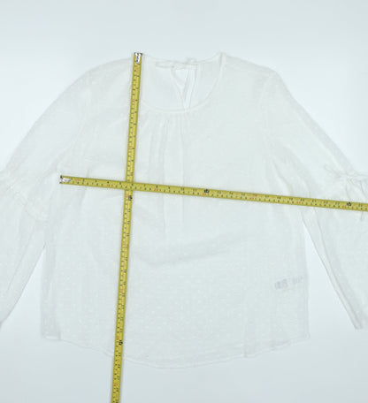 Marks and Spencer Women’s White Size 12 Chiffon Tunic Blouse