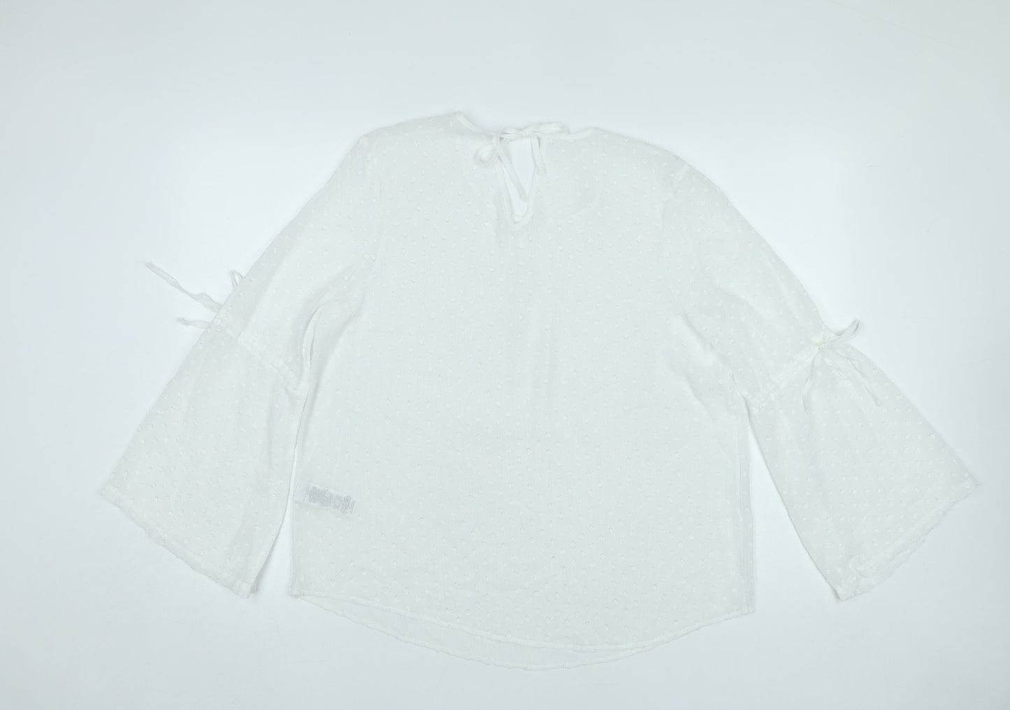 Marks and Spencer Women’s White Size 12 Chiffon Tunic Blouse