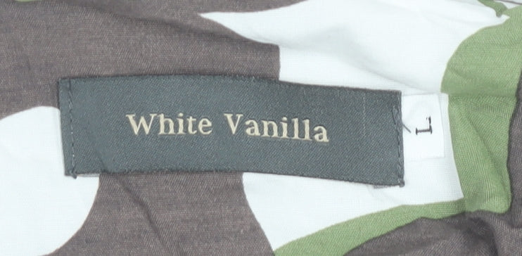 White Vanilla Womens Multicoloured Floral Tunic Blouse L Viscose