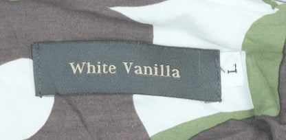White Vanilla Womens Multicoloured Floral Tunic Blouse L Viscose