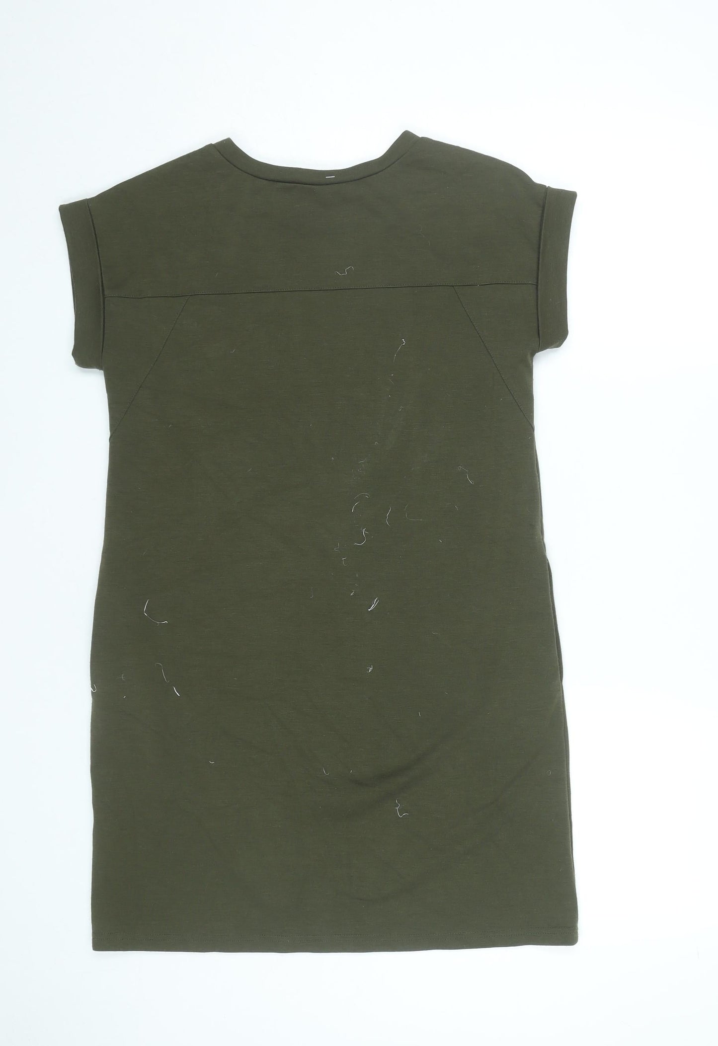 New Look Women’s Green Size 10 T-Shirt Dress Short Sleeve Casual
