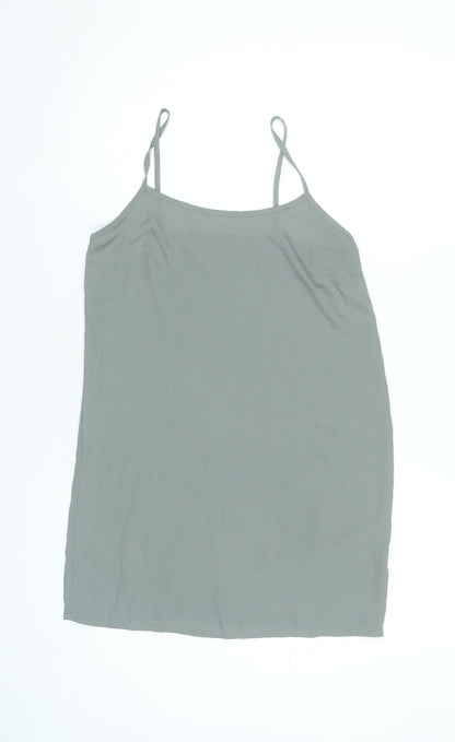Topshop Women’s Grey Petite Size 8 Slip Dress Sleeveless Scoop Neck