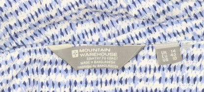 Mountain Warehouse Women’s Blue Fit & Flare Knee Length Dress Size 14