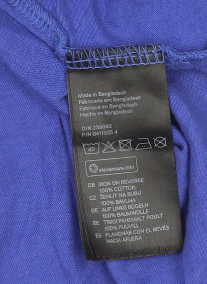 L.O.G.G. Womens Blue Cotton Graphic T-Shirt Size 8