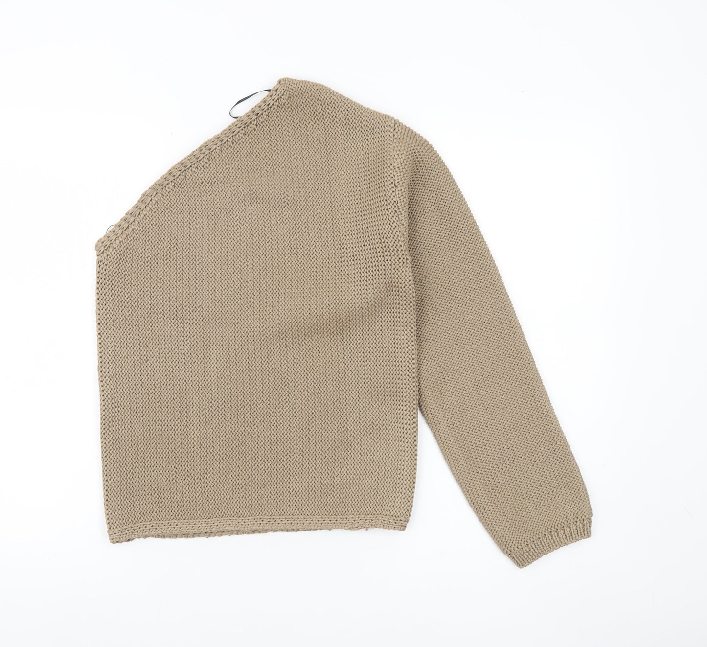 Marks and Spencer Women’s Beige XS V-Neck Chunky Knit Pullover Jumper