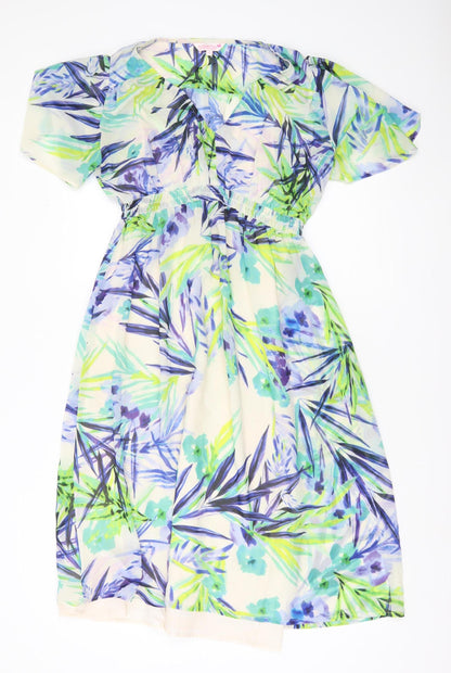 Butterfly by Matthew Williamson Women’s Multicoloured Floral Chiffon A-Line Dress Size 10
