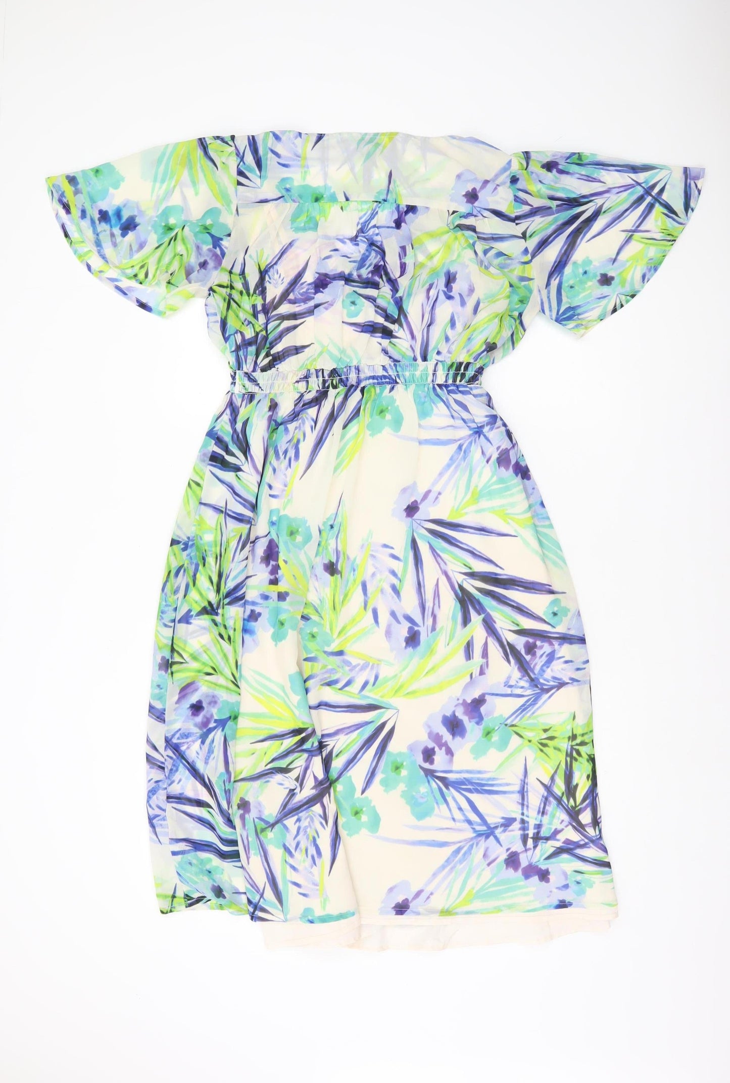 Butterfly by Matthew Williamson Women’s Multicoloured Floral Chiffon A-Line Dress Size 10