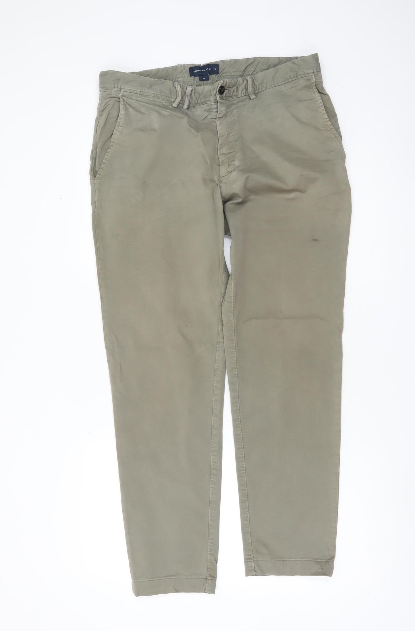 Edmond Studios Womens Beige Chino Trousers Size 16 Regular Fit