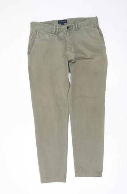 Edmond Studios Womens Beige Chino Trousers Size 16 Regular Fit