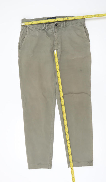 Edmond Studios Womens Beige Chino Trousers Size 16 Regular Fit