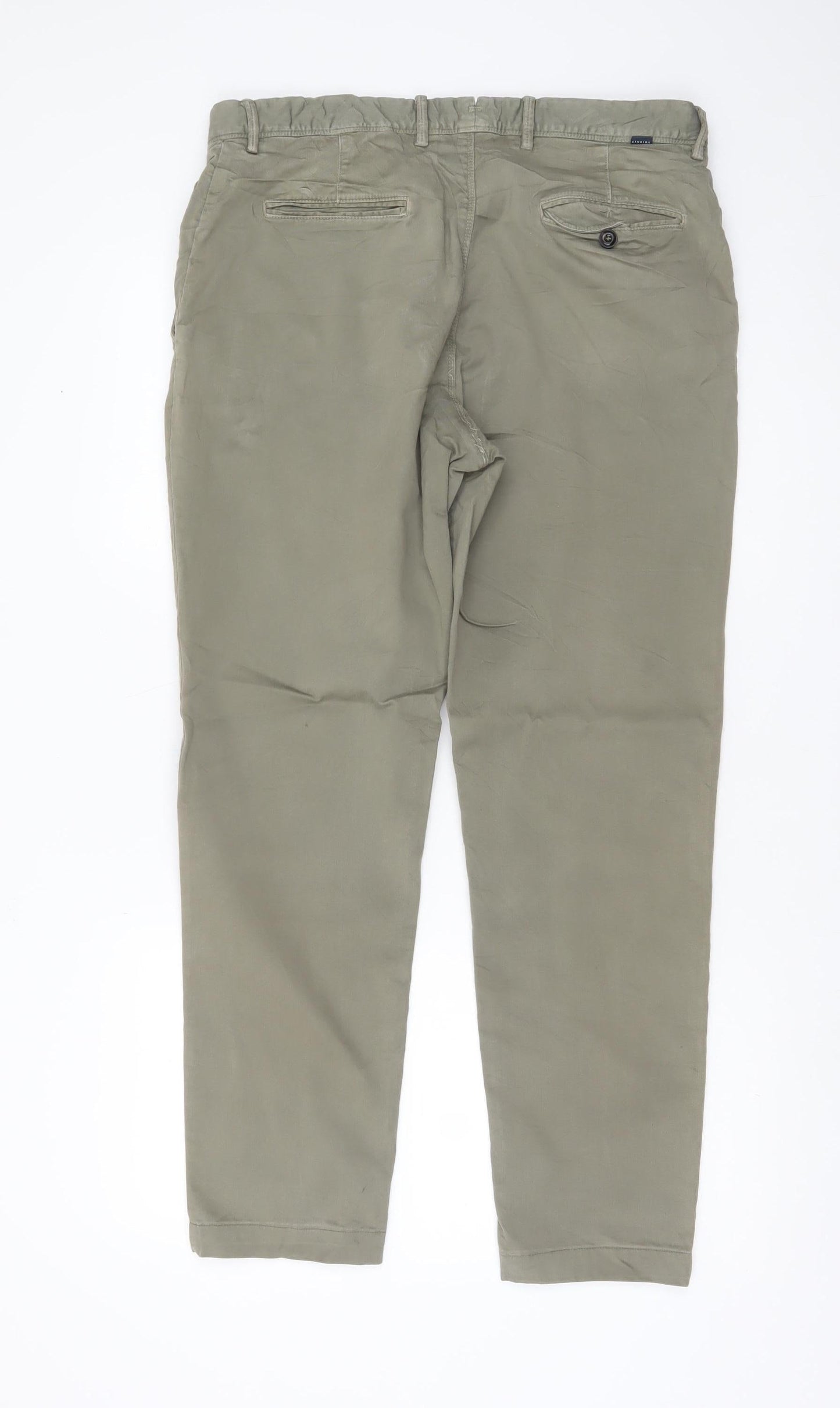 Edmond Studios Womens Beige Chino Trousers Size 16 Regular Fit