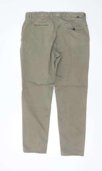Edmond Studios Womens Beige Chino Trousers Size 16 Regular Fit