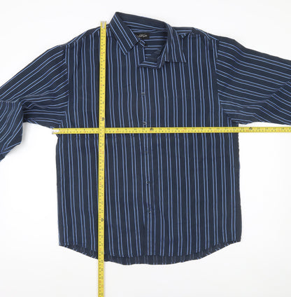 Taylor & Wright Men’s Blue Striped Button-Up Shirt Size M 38-40in